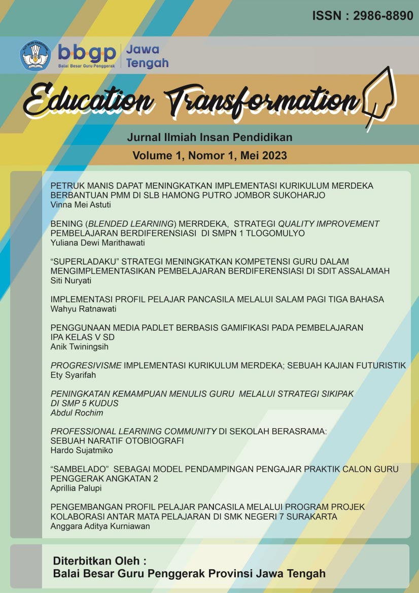 					Lihat Vol 1 No 1 (2023): Education Transformation
				